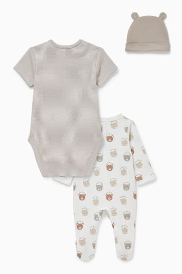 Unisex - Set per neonati - 3 pezzi - bianco / beige