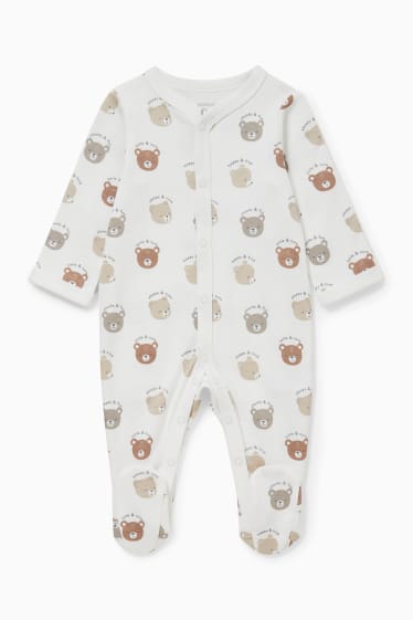 Bébés - Ensemble pour nouveau-né - 3 pièces - blanc / beige