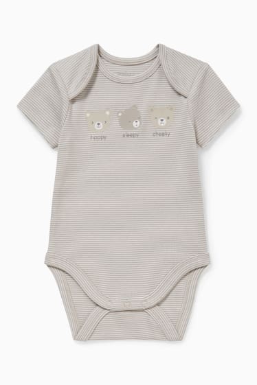 Bébés - Ensemble pour nouveau-né - 3 pièces - blanc / beige