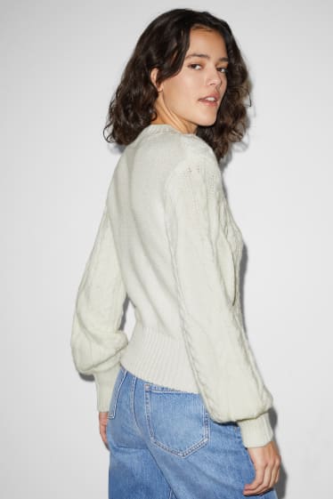 Femei - CLOCKHOUSE - pulover - alb