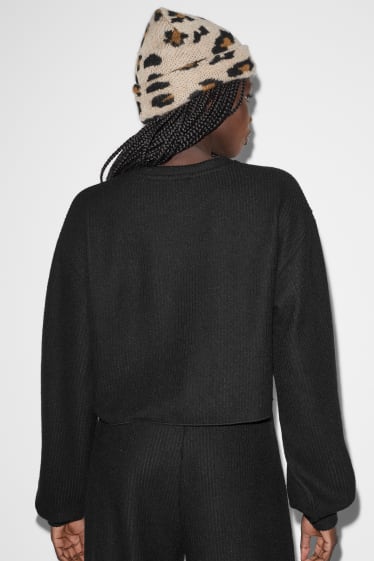 Femmes - CLOCKHOUSE - pullover raccourci - noir