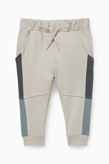 Baby Jungen - Baby-Outfit - 2 teilig - beige-melange