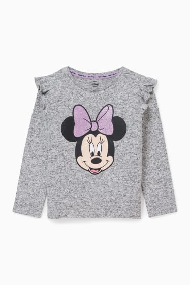 Kinderen - Minnie Mouse - longsleeve - grijs-mix