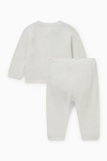 Babys - Baby-Outfit - 2 teilig - cremeweiß