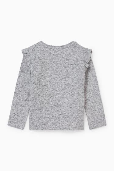Kinderen: meisjes - Minnie Mouse - longsleeve - grijs-mix