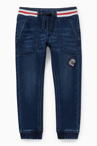 Bambini - Dinosauri - slim jeans - jeans blu scuro