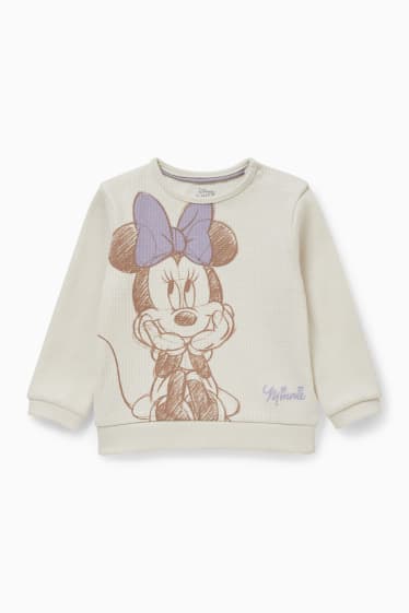 Bébés filles - Minnie Mouse - sweats pour bébé - beige