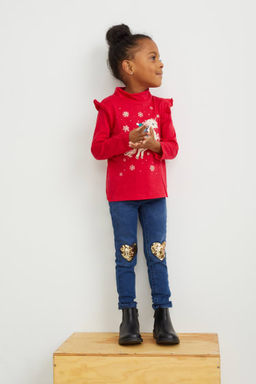 Enfants filles - Lot de 2 - jegging jean - jean bleu