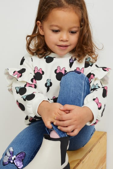 Dětské - Minnie Mouse - jegging jeans - džíny - světle modré