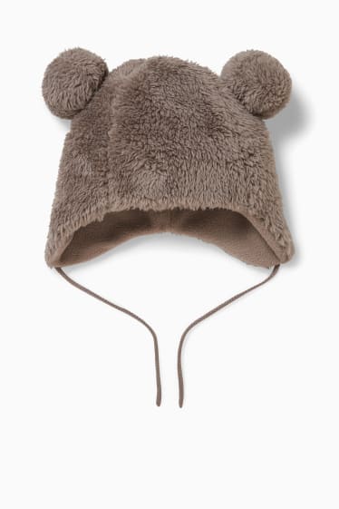 Babies - Baby teddy fur hat - brown