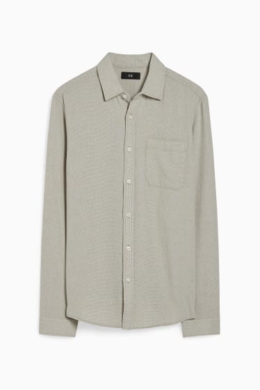 Uomo - Camicia - regular fit - collo all'italiana - verde chiaro
