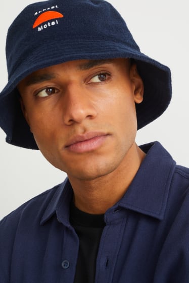 Men - Terry cloth hat - dark blue