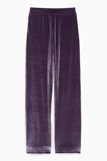 Femmes - CLOCKHOUSE - pantalon de jogging en velours - violet