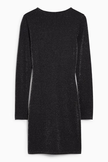 Dámské - CLOCKHOUSE - šaty s detailem uzlu - s třpytivými efekty - černá