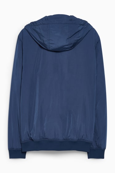 Men - Bomber jacket with hood - dark blue