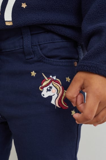 Children - Unicorn - thermal trousers - skinny fit - dark blue