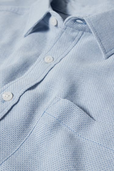 Heren - Overhemd - regular fit - kent  - lichtblauw