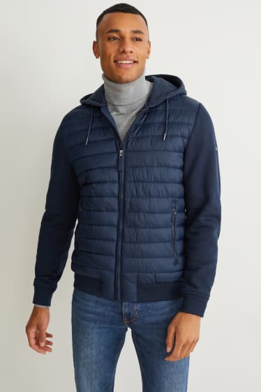 Hombre - Chaqueta acolchada con capucha - azul oscuro