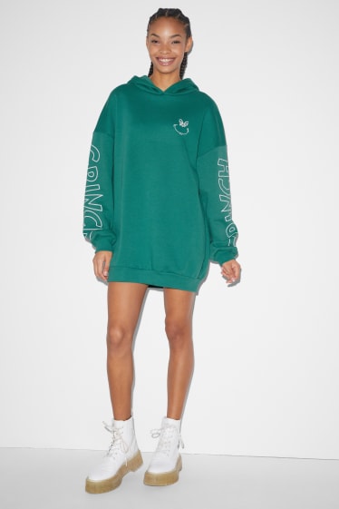 Mujer - CLOCKHOUSE - vestido sudadera navideño con capucha - El Grinch - verde