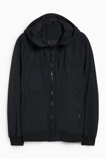 Men - Bomber jacket with hood - black