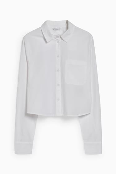 Donna - CLOCKHOUSE - blusa corta - bianco