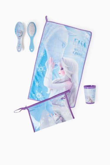 Niños - Frozen - set de viaje - 4 piezas - azul claro