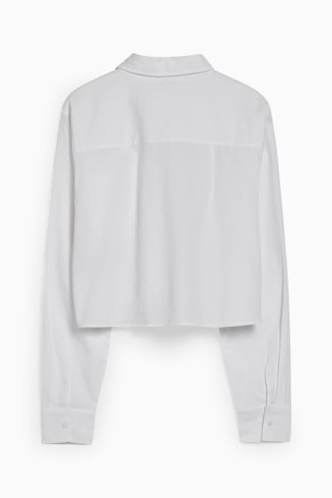 Donna - CLOCKHOUSE - blusa corta - bianco