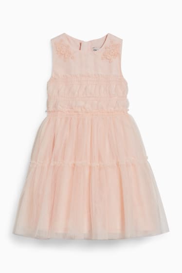 Kinder - Kleid - festlich - apricot