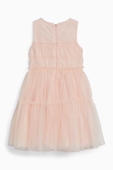 Kinder - Kleid - festlich - apricot