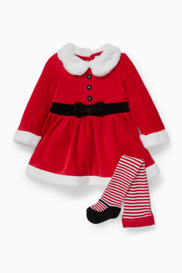 Bébés - Ensemble de Noël pour bébé - 2 pièces - rouge