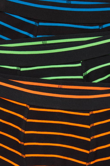Kinderen: jongens - Set van 3 - boxershorts - gestreept - zwart