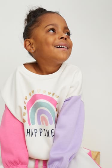Enfants filles - Ensemble - sweat et pantalon de jogging - deux pièces - blanc crème