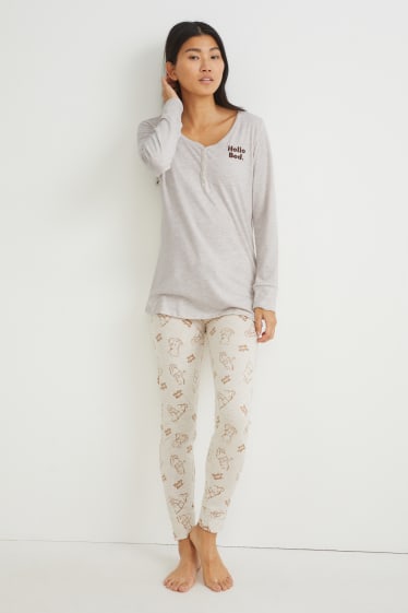 Femmes - Pyjama - Winnie l'ourson - gris-marron