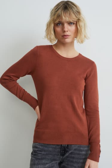 Damen - Pullover - braun