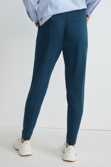 Dames - Pantalon - mid waist - tapered fit - groen