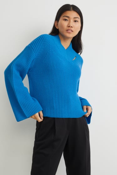 Kobiety - Sweter - niebieski
