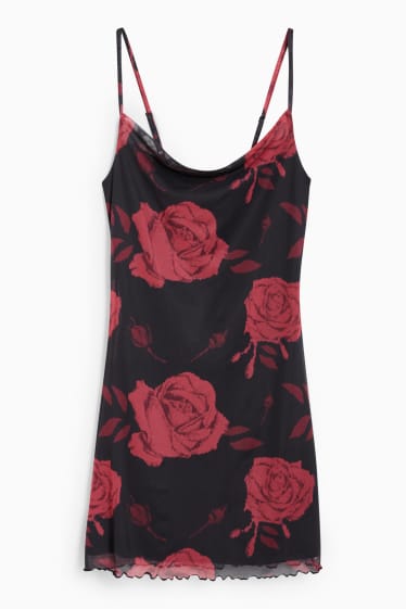 Teens & young adults - CLOCKHOUSE - bodycon dress - floral - black