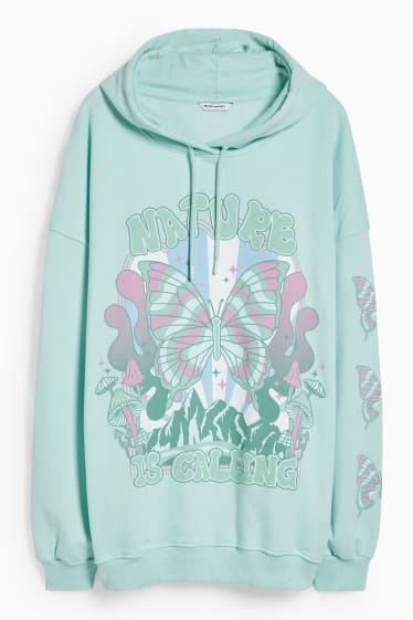 Donna - CLOCKHOUSE - felpa con cappuccio - verde menta