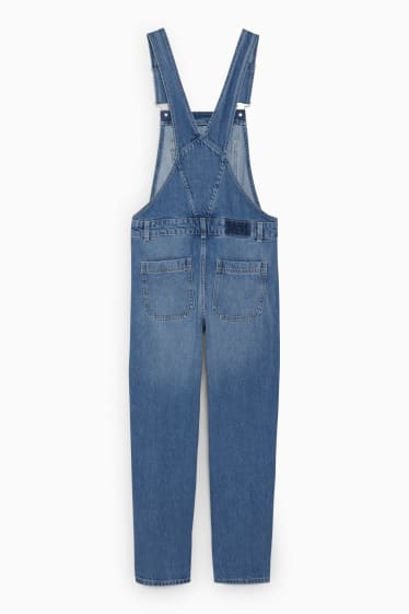 Women - CLOCKHOUSE - denim dungarees - relaxed fit - denim-light blue