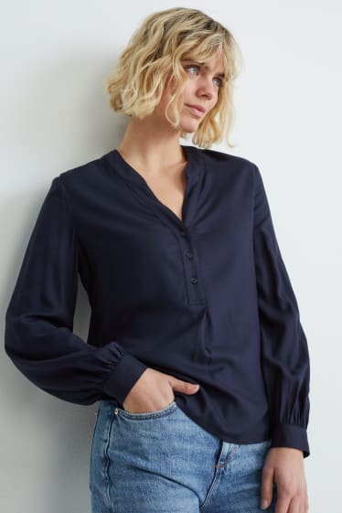 Mujer - Blusa - azul oscuro