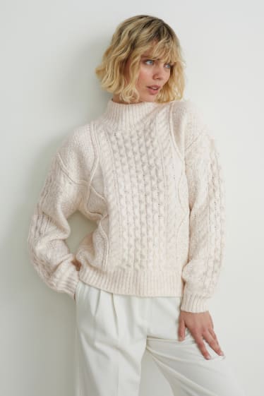 Femmes - Pullover - blanc-chiné