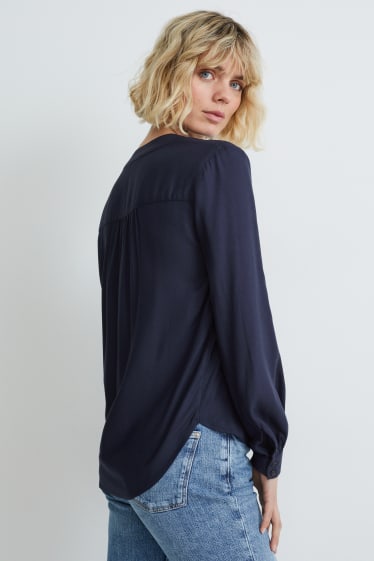 Women - Blouse - dark blue