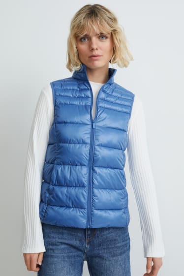 Dames - Gewatteerde bodywarmer - blauw