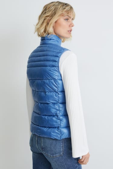 Women - Quilted gilet - blue