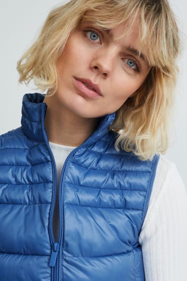 Dames - Gewatteerde bodywarmer - blauw