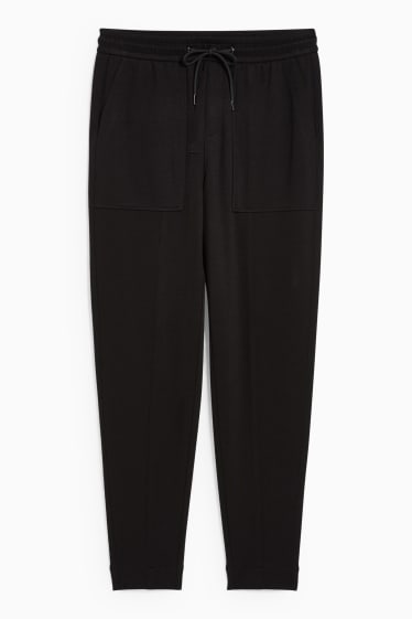 Dames - Pantalon - mid waist - tapered fit - zwart