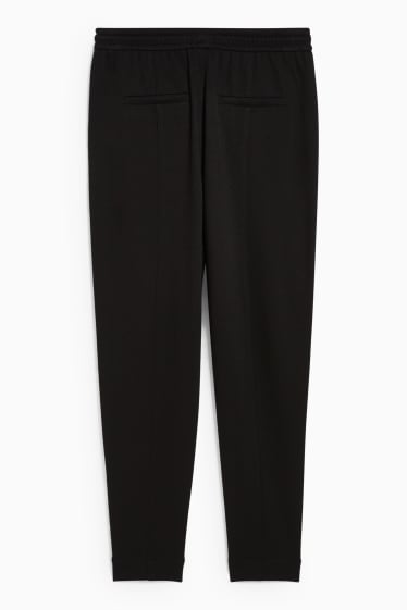 Dames - Pantalon - mid waist - tapered fit - zwart