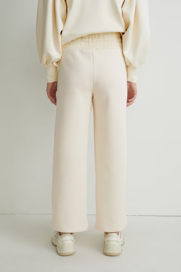 Mujer - Pantalón de punto - regular fit - blanco roto