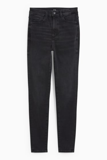 Dámské - Curvy jeans - high waist - skinny fit - LYCRA® - černá