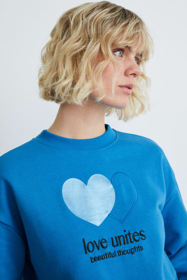 Femei - Bluză de molton - albastru